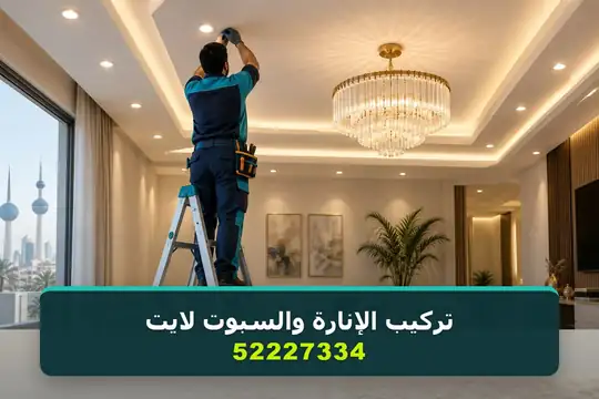 تركيب الإنارة الداخلية والخارجية — كهربائي منازل الكويت